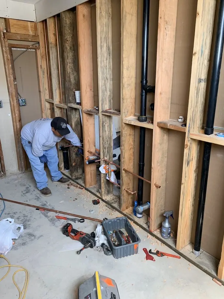 Commercial rough-in plumbing for Trenchless Sewer Repair in Reston